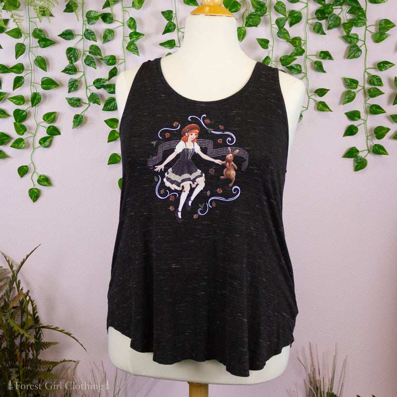 Song of the Autumn Forest Graphite Tank Top – Forest Girl Clothing