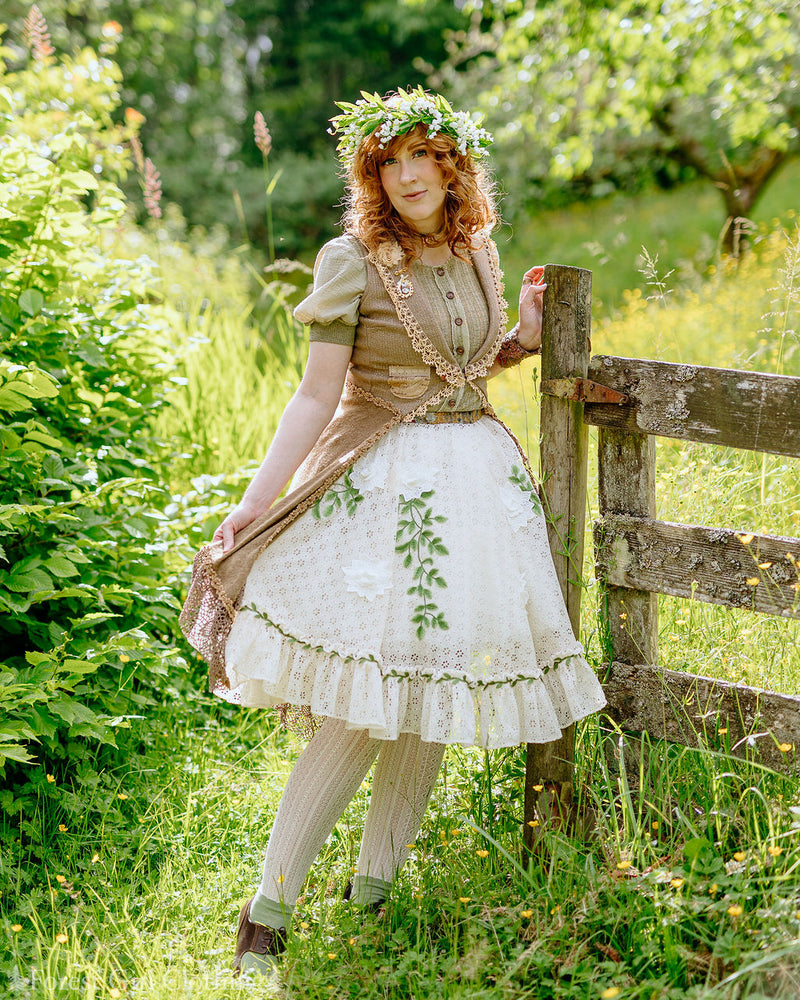 Green Vines Lace Skirt