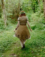 Brown Vest with Beaded Hem