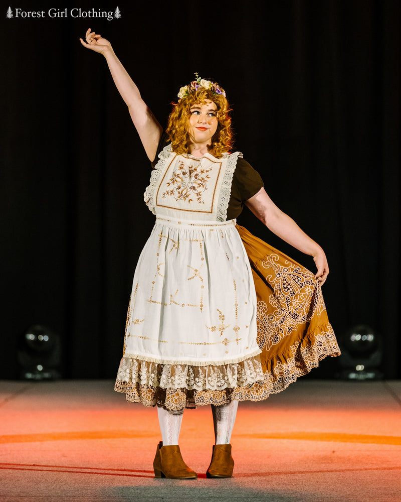 Embroidered Autumn Apron