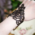 Leather Leaf Bracelet