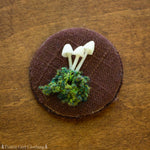 Mushroom Moss Brooch