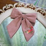 Small Embroidered Hair Bows