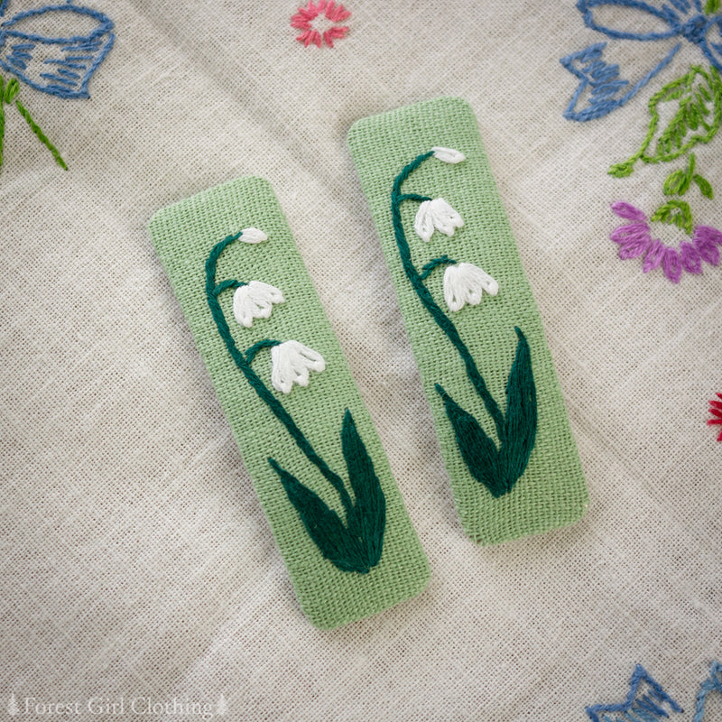 Embroidered Hair Clips (Various Designs)
