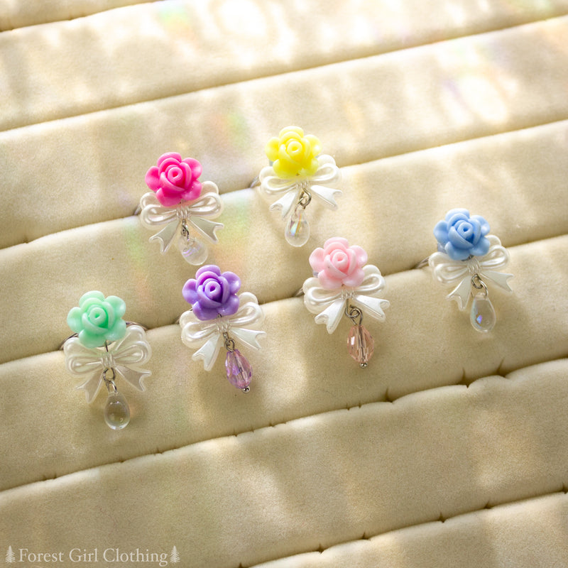 Rose Bow Rings (Various Colors)