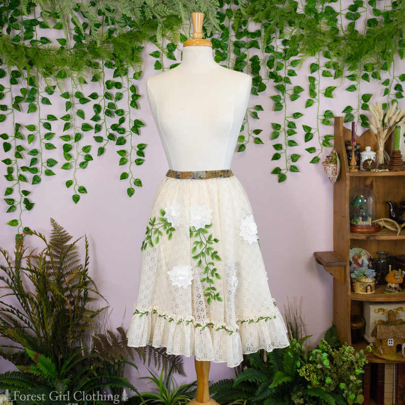 Green Vines Lace Skirt