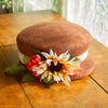 Vintage Pageboy Cap with Flowers