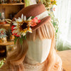 Vintage Pageboy Cap with Flowers