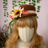 Vintage Pageboy Cap with Flowers