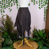 Tattered Gray Silk Skirt