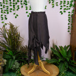 Tattered Gray Silk Skirt