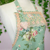 Teal Rose Cotton Apron