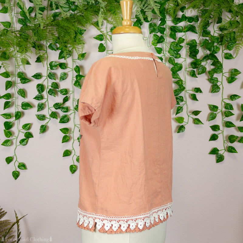 Strawberry Linen Top