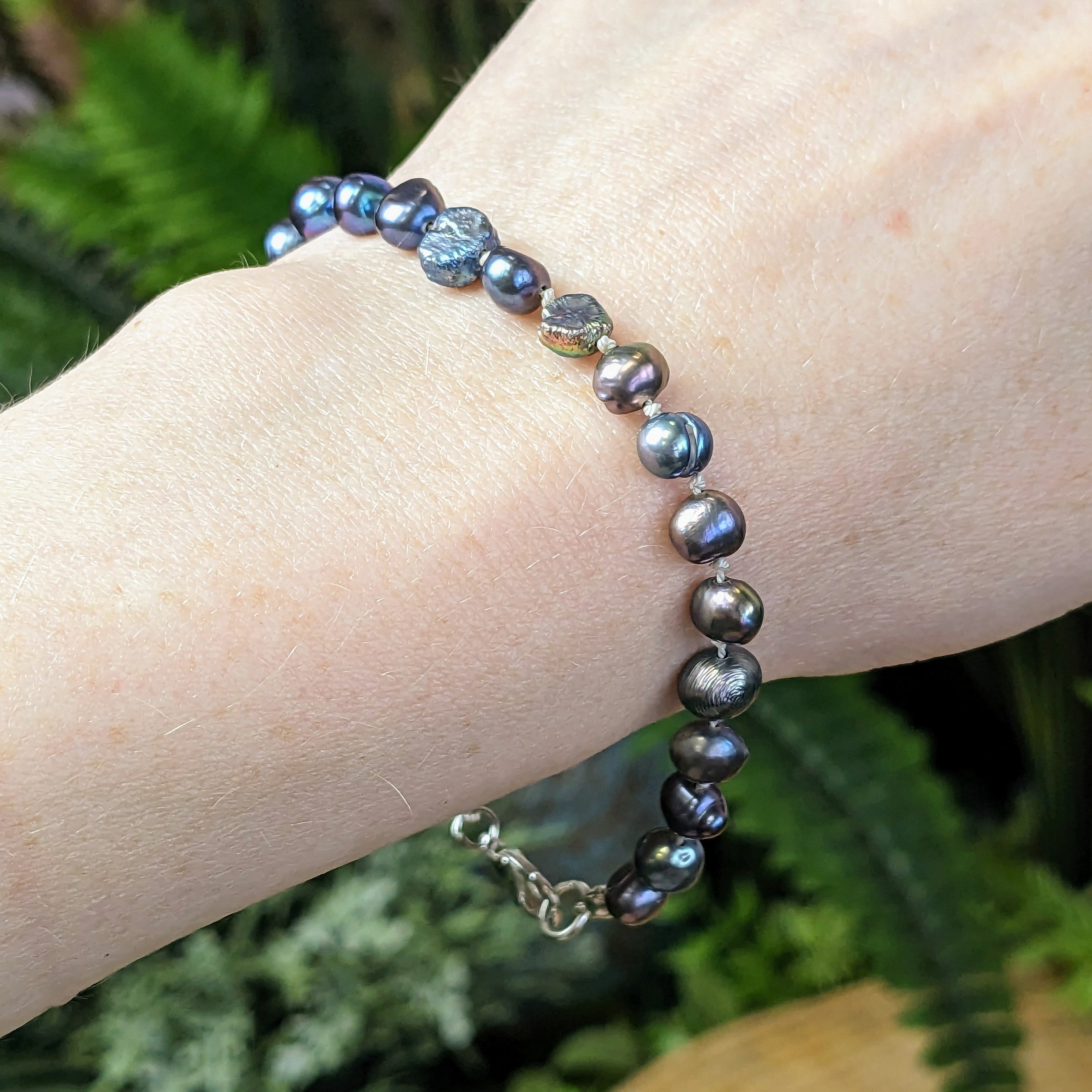 Black Freshwater Pearl Bracelet | Beatrixbell Jewelry – Beatrixbell  Handcrafted Jewelry + Gift