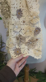 Handmade Crochet Flower Scarf