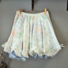 White Scalloped Circle Skirt with Bows