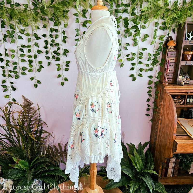 White Cross Stitch Doily Dress