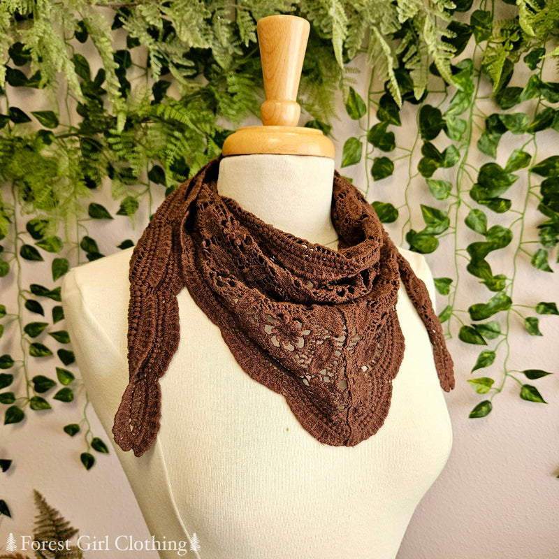 Cotton Lace Triangle Scarves