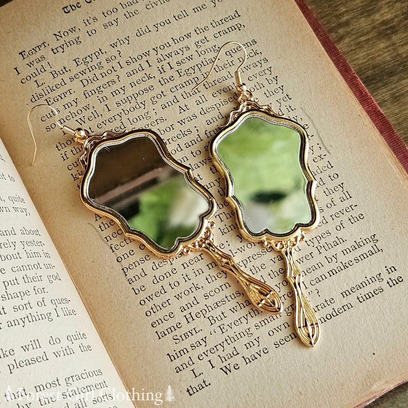 Antique Mirror Earrings