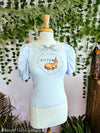 Sky Blue Deer Heart Top
