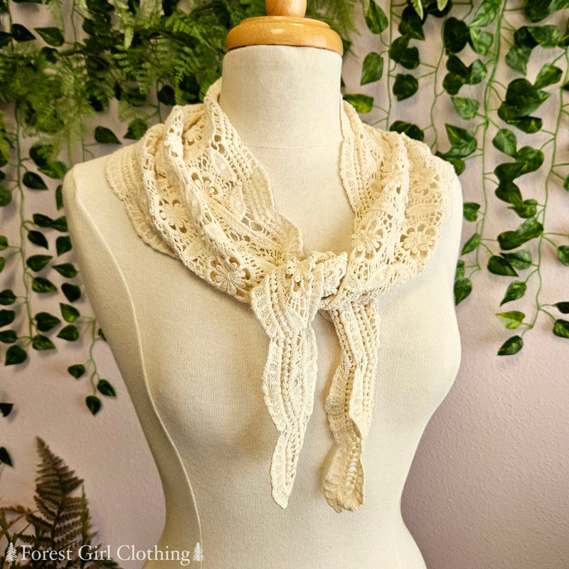 Cotton Lace Triangle Scarves
