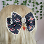 Strawberries & Cream Hair Bow