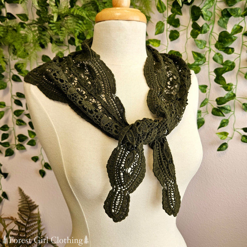 Cotton Lace Triangle Scarves