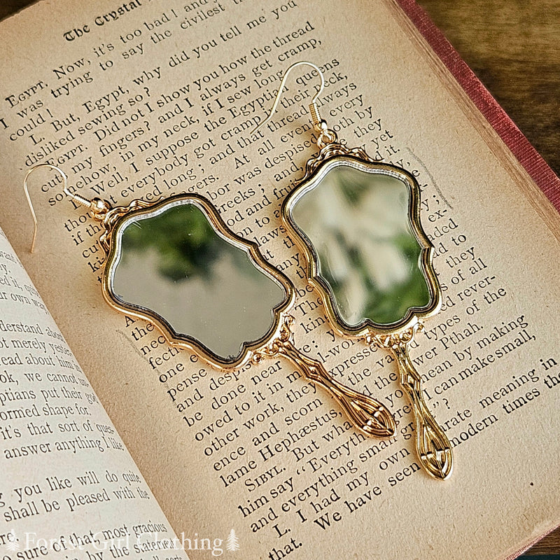 Antique Mirror Earrings