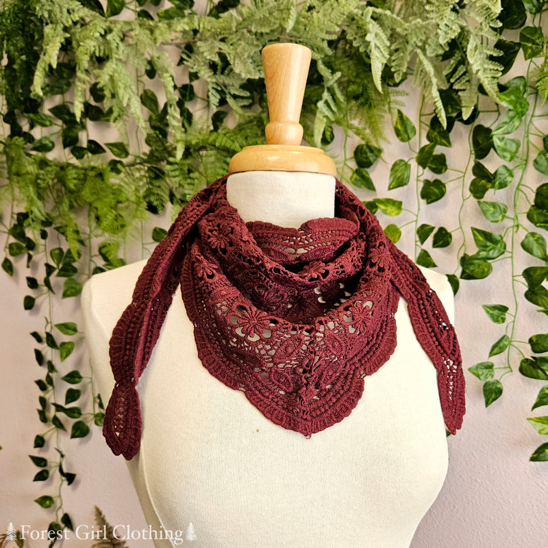 Cotton Lace Triangle Scarves