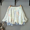 White Scalloped Circle Skirt with Bows