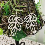 Leather Leaf Earrings - Various Colors