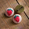 Strawberry Embroidered Pin