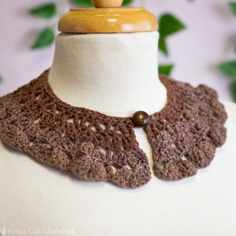 Brown Crochet Collar