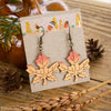 Wood Leaf Earrings (Various Colors and Shapes)