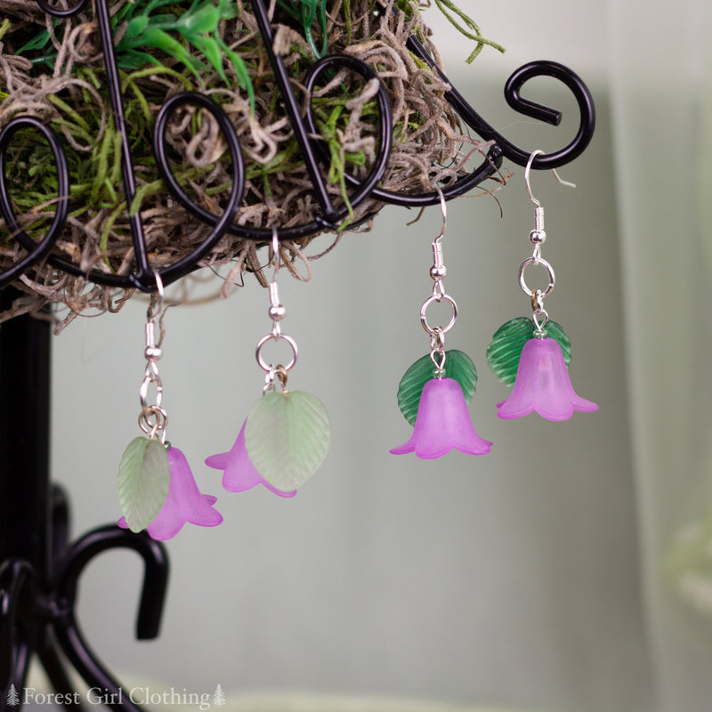 Purple Lily Earrings