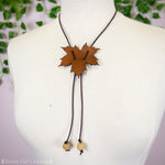 Maple Leaf Bolo Necklace - Various Colors
