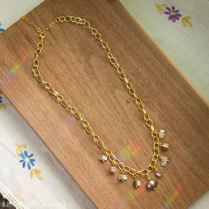 Mother of Pearl Drop Necklace