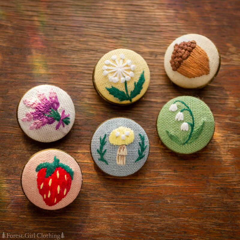 Strawberry Embroidered Pin