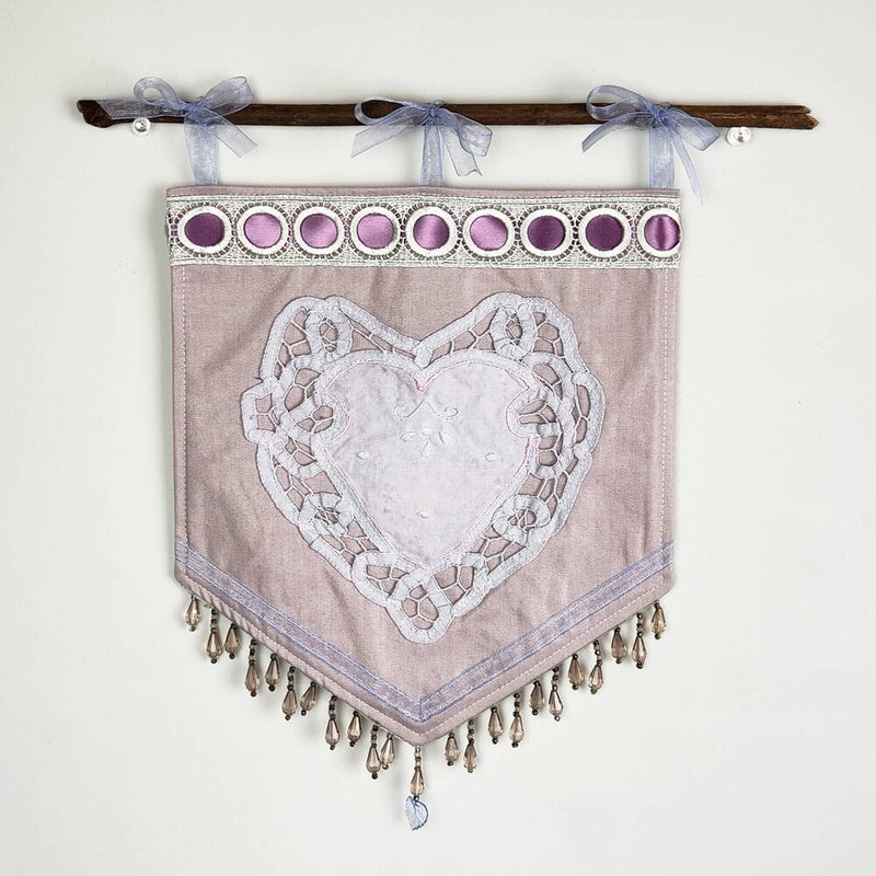 Periwinkle Heart Banner